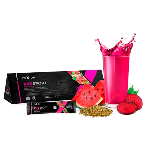 Caja PRE SPORT PRO EDITION de FuXion Biotech — Bebida pre-entreno con Sandía y Remolacha